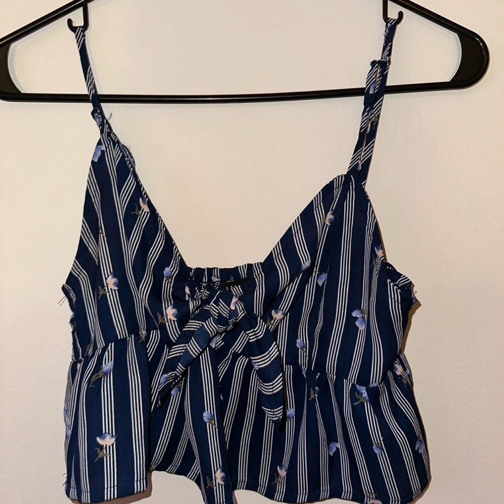 Navy floral Tank